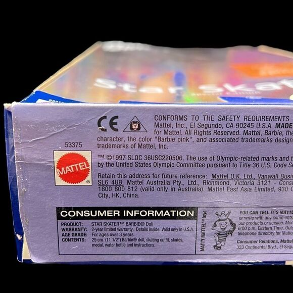 Barbie Doll Star Skater Special Edition Olympic Winter Games 2002 Vintage - Picture 10 of 13